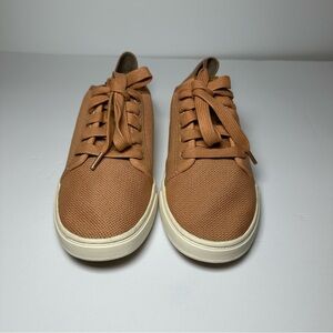 Olukai Pehuea Li Sneaker W Size 7.5 Slip-On Drop Heel Toasted Coconut Lace Up